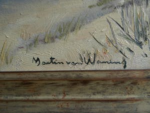 Martin van Waning - Olieverf op paneel , “Schiermonnikoog” – in originele lijst – ca 1950 kopen? Bied vanaf 250!