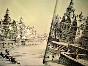 Karel Sirag - Galerie Lieve Hemel - gsigneerde Lithografie - Wintergezicht - Galerieprijs 750€ verkocht voor € 10!