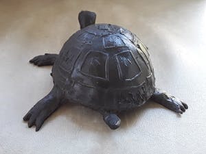 Adri de Waard - Bronzen schildpad van beeldhouwer Adri de Waard. kopen? Bied vanaf 55!