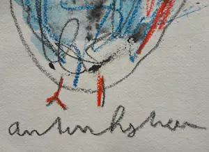 Anton Heyboer - "Kip" - Krijt en gouache op Hahnemühle papier - 30 x 22 cm. kopen? Bied vanaf 175!