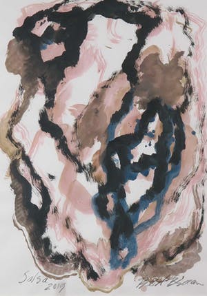 Bert Braam - Gemengde techniek op papier, Salsa - Ingelijst kopen? Bied vanaf 1!