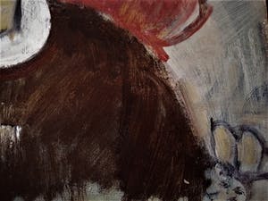 Niet of onleesbaar gesigneerd - Intrigerend in 1954 naïef geschilderd portret van vrouw - gesigneerd kopen? Bied vanaf 1!