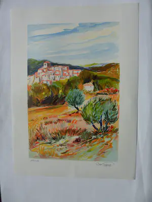 Ray Poirier - PROVENCE / KLEURLITHO / 76x56cm / kopen? Bied vanaf 35!