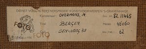 Thijs Overmans - Bergen - 1958 - inkt op papier - BKR Den Haag kopen? Bied vanaf 20!