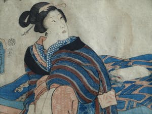 Niet of onleesbaar gesigneerd - Aquarel , “Vrouw wast haar voeten” - ingelijst kopen? Bied vanaf 1!