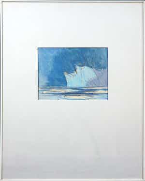 Paul Overhaus - Gouache, Zeegezicht - Ingelijst verkocht voor € 50!