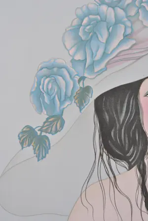 Mara Tran Long - Geisha met een roos, originele gesigneerde lithografie, 1984 kopen? Bied vanaf 60!