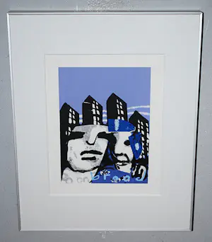 Herman Brood - Going to the city (KPN): ingelijste zeefdruk & extra 4 boeken kopen? Bied vanaf 150!