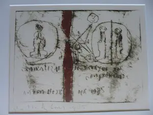 Anton Heyboer - Zeefdruk titel, Het systeem met de onschuld en figuren. kopen? Bied vanaf 1!