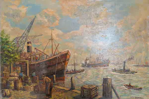 AcheterWouter Dirk Oosterloo - (1879-1955) - Havengezicht? Enchérissez de 110!
