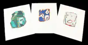 Jeroen Krabbé - Lot van drie litho's uit de 'Chateau de Maimbray' - serie vendu pour 100€ !