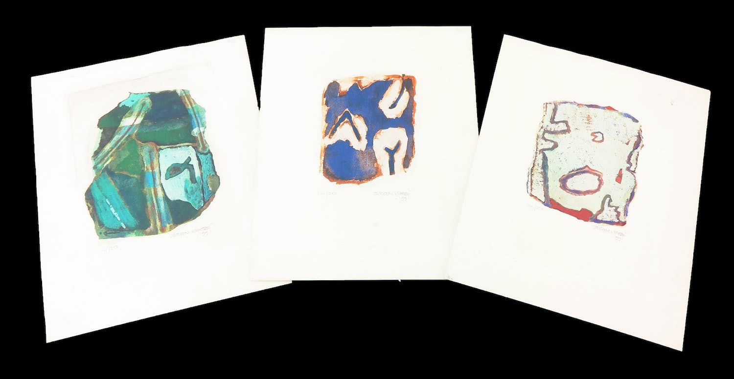 Jeroen Krabbé - Lot van drie litho's uit de 'Chateau de Maimbray' - serie verkocht voor € 100!