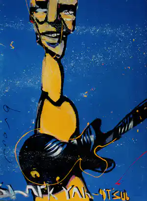 Herman Brood - Zeefdruk: Het bandje (de gitarist) - 1990 verkocht voor € 395!