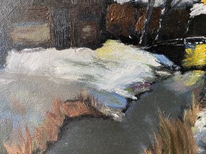 Toon Koster - winterse zonsondergang kopen? Bied vanaf 145!