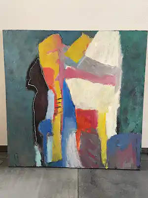 Philip Vencken - Olieverf op doek - Vulcanus 2 (Groot) verkocht voor € 120!