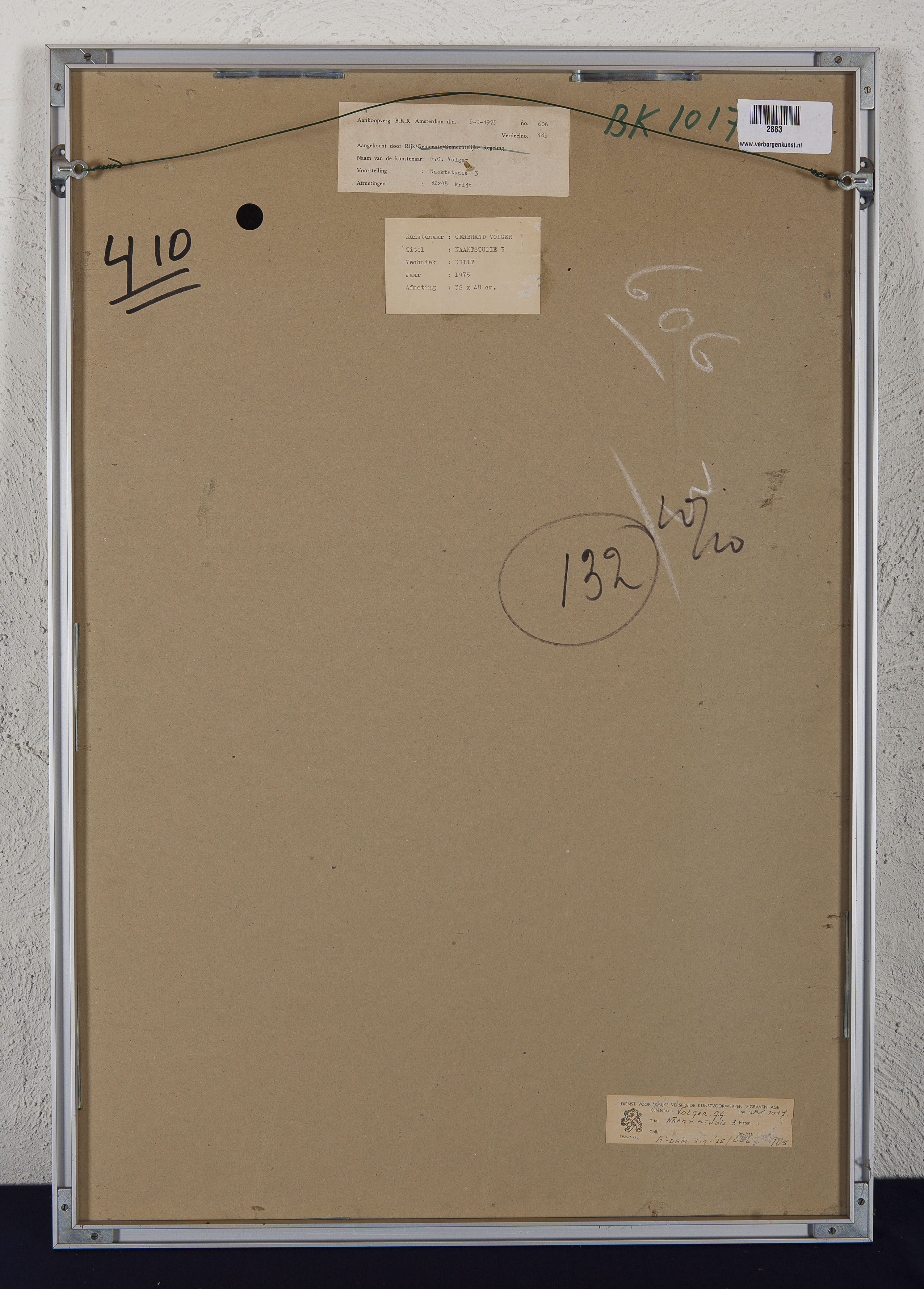 Gerbrand Volger - Naaktstudie 3 - 1975 - Pastelkrijt op papier - gesigneerd m.o. - BKR Amsterdam kopen? Bied vanaf 10!