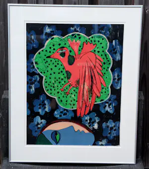 Corneille - Ingelijste litho: 'Fleur partout' - 1975 (nette lijst!) kaufen? Bieten Sie von 375!