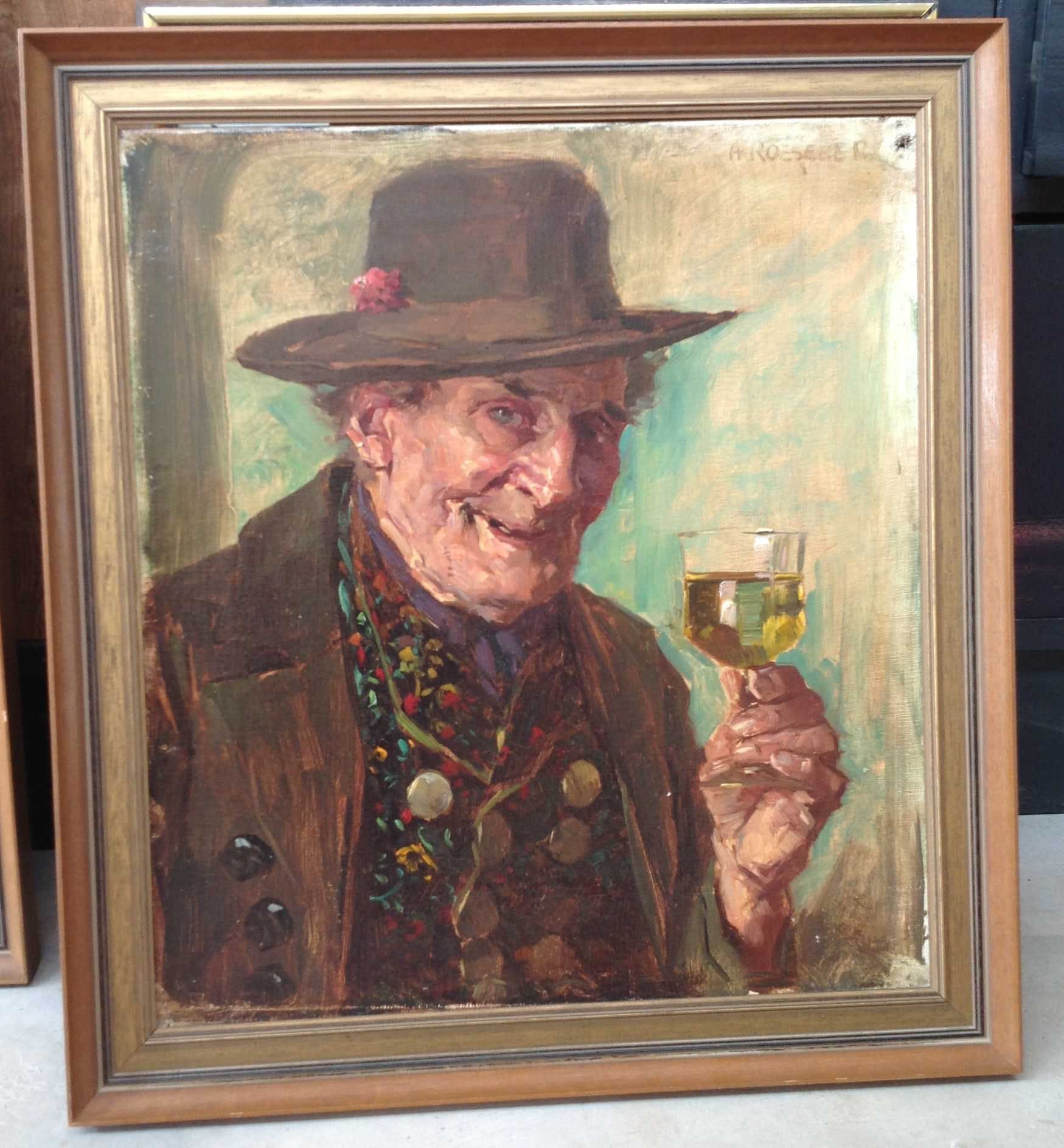 August Roeseler - Fröhlicher Weintrinker / Vrolijke wijndrinker kopen? Bied vanaf 75!