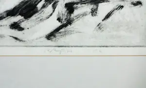 Raph de Haas - Set van 2 x Monotype op papier, Zonder titel - Ingelijst kopen? Bied vanaf 150!