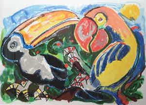 John Lie a Fo - Toekan & Papegaai verkocht voor € 60!