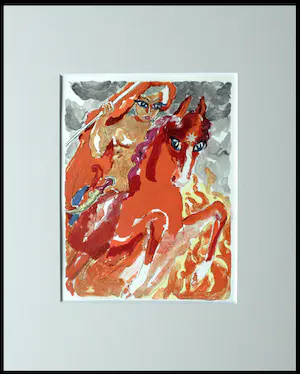 Kees van Dongen - Houtgravure 1955 - " Le prince Sharkan au combat " - 1001 nacht - ready to frame kopen? Bied vanaf 50!