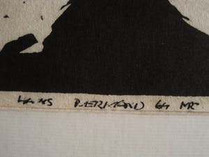 Hans Bernard - Jong gestorven grafisch talent - gesigneerde Linosnede "Portret van meisje" 1964 kopen? Bied vanaf 10!