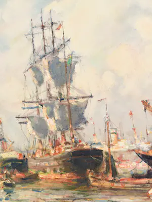 Evert Moll - Havengezicht kopen? Bied vanaf 3000!