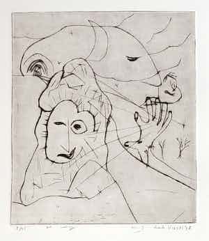 Henk Visch - Ets, De weg.... nr. 3 verkocht voor € 35!