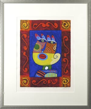 Clemens Briels - Zeefdruk, A Window. There must be something behind it I - Ingelijst kopen? Bied vanaf 50!