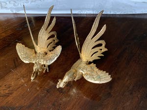 Niet of onleesbaar gesigneerd - Spelten metal cockerel pair kopen? Bied vanaf 1!