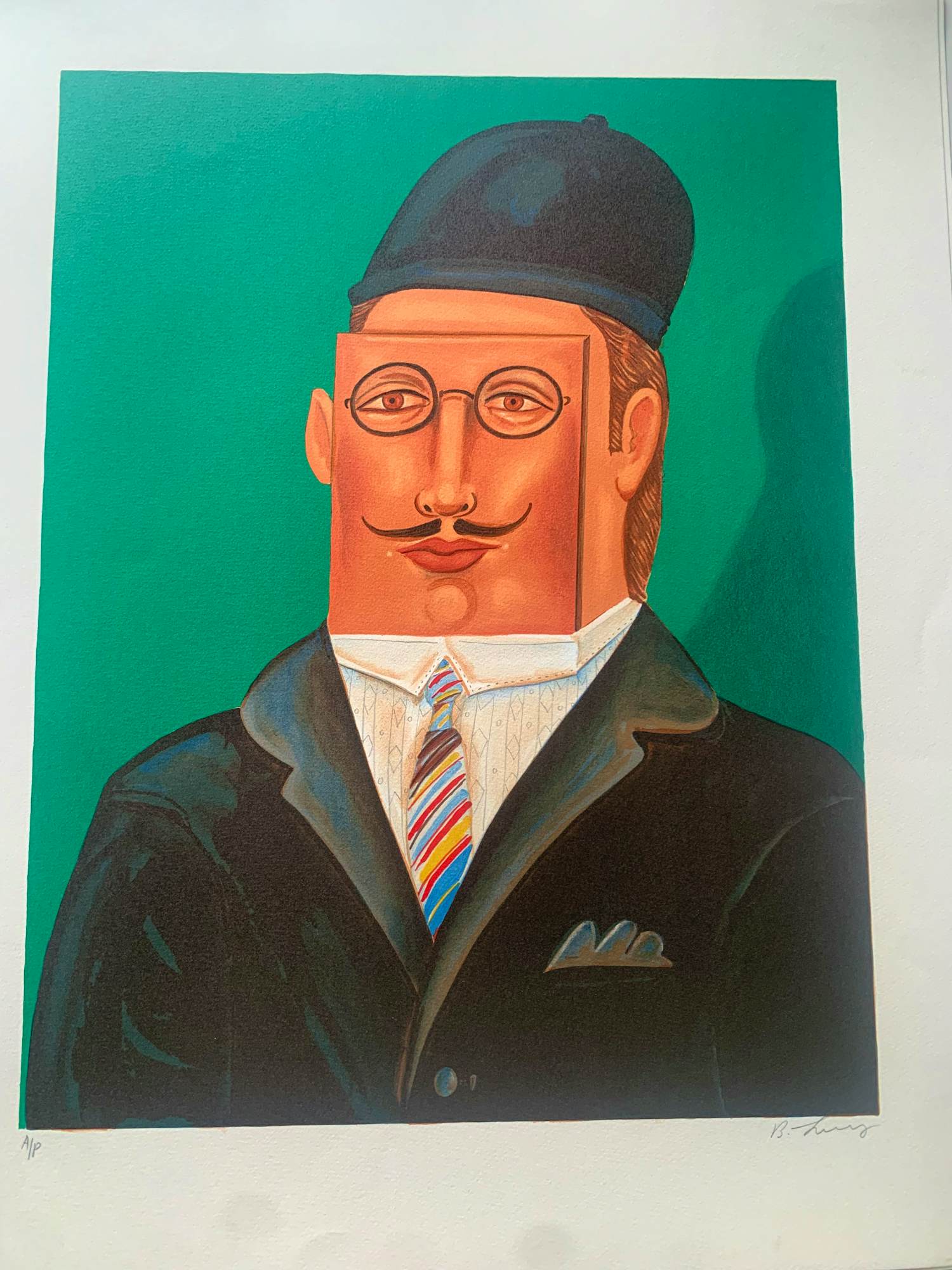 Benjamin Levy - Man met vierkant hoofd kopen? Bied vanaf 75!