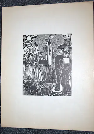 Fokko Mees - 5 houtgravures 1925, in genummerde map kopen? Bied vanaf 45!