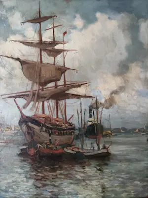 Martin van Waning - Havengezicht kopen? Bied vanaf 1200!