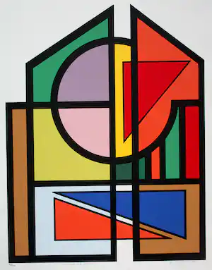 Guy Vandenbranden - Kleurrijke zeefdruk: Cathedrale de la lumiere - 1999 (laatste exemplaar!) vendu pour 225€ !
