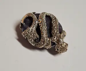 Nieuw zilveren Handgemaakte 925 zilveren Chinese draak met lavendel druivenagaat kopen? Bied vanaf 75!