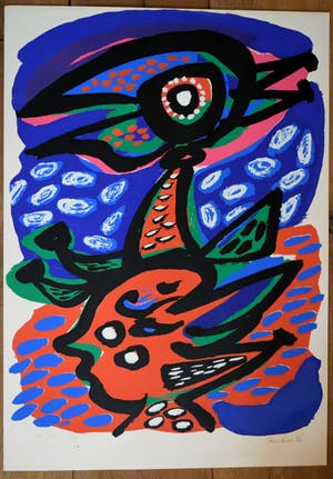 Anton Rooskens - Litho - Birds - 1973 kopen? Bied vanaf 695!