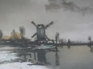 Roger Hebbelinck - Een winters landschap (gesigneerd door Saverys en Roger Hebbelinck) kopen? Bied vanaf 195!
