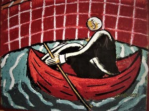 Jacques Tange - populair Rotterdams graficus - gesigneerde Zeefdruk - "Under the Bridge" kopen? Bied vanaf 30!