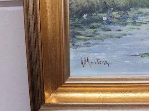 Dicky van Ierssel-Rogmans - Waterlandschap met Waterlelies kopen? Bied vanaf 50!