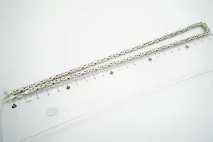 54- Lang & Massief 1e (0.925) gehalte Zilveren zg. "Konings" collier ketting kopen? Bied vanaf 110!