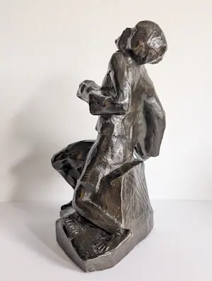 Andre Potteau - Accordeonist in brons groot formaat kopen? Bied vanaf 325!