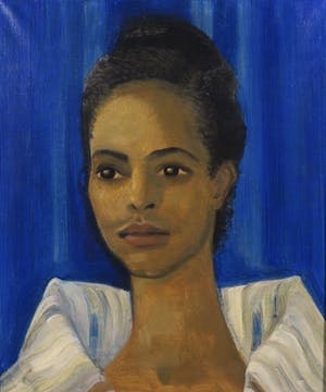 Elinka Oosterom-de Gustowska - Olieverf op doek, Surinaamse in schouwburg kopen? Bied vanaf 50!