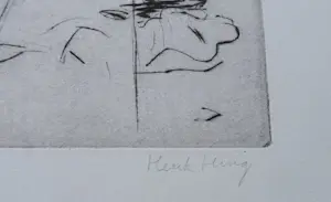 Henk Huig - Ets: boot op zee kopen? Bied vanaf 25!