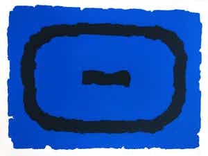 Bram Bogart - Figuur in blauw en zwart ( prent 190) verkocht voor € 395!