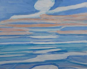 Paul Overhaus - Acryl op doek, Zonsondergang - Ingelijst (Groot) kopen? Bied vanaf 1!