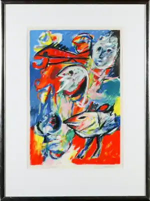 Jan Cobbaert - Zeefdruk, Zonder titel - Ingelijst vendu pour 300€ !