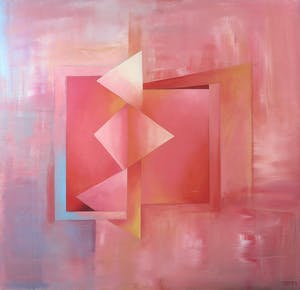 Niet of onleesbaar gesigneerd - Acryl op doek, Zonder titel - Ingelijst kopen? Bied vanaf 1!