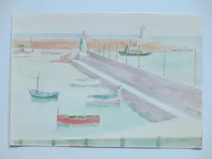 Jos van den Berg - De haven van Altea - Aquarellen kopen? Bied vanaf 48!