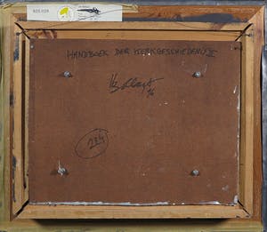 Jan Bollaert - Gemengde techniek op papier, Handboek der kerkgeschiedenis - Ingelijst kopen? Bied vanaf 40!