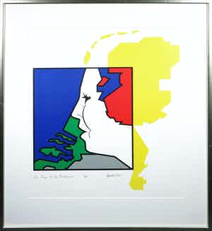 Ed van Doorn - Zeefdruk, The face of the Netherlands - Ingelijst verkocht voor € 40!